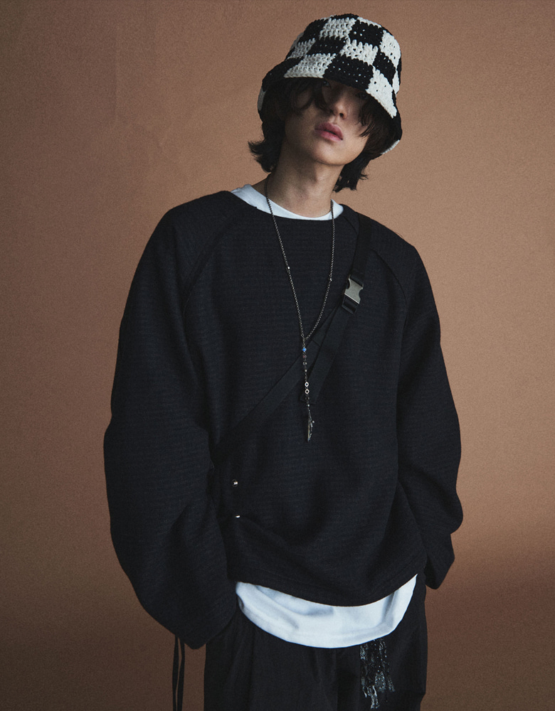 PARABOLA WOOL PULL OVER_BK